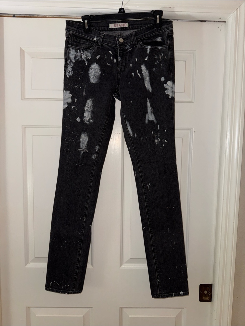 JBrand Black Paint Splatter Skinny Jeans